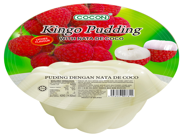 Kingo Lychee Pudding met Nata de Coco