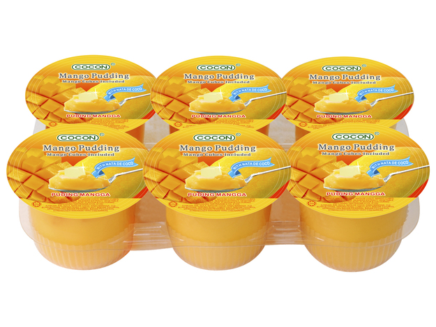 Mangopudding Nata de Coco & Mangoblokjes