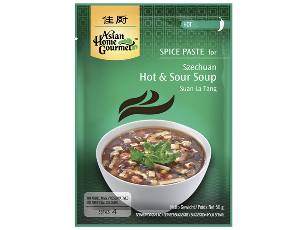 Szechuan Heet-Zure Soeppasta