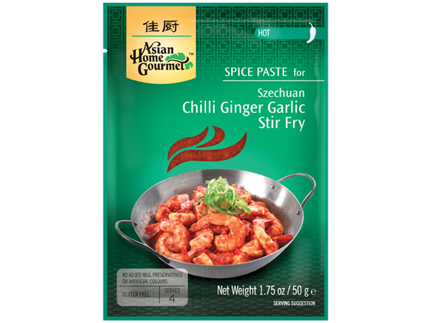Szechuan Chili-Gember-Knoflook Woksaus