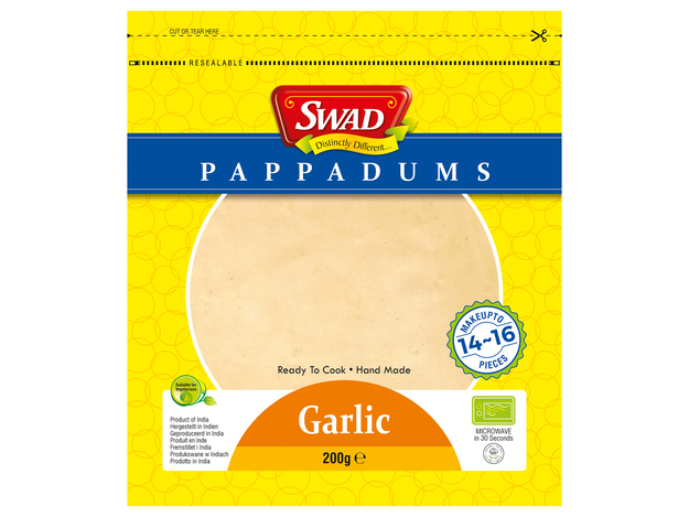 Knoflook Pappadums