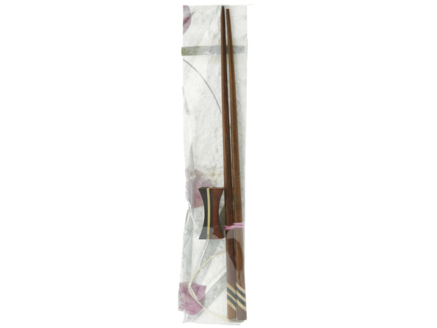 Houten Eetstokjes met Houder (Decoratie)
