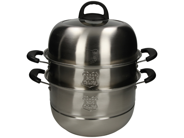 Stoompan 3 lg. RVS (Ø 26 cm)