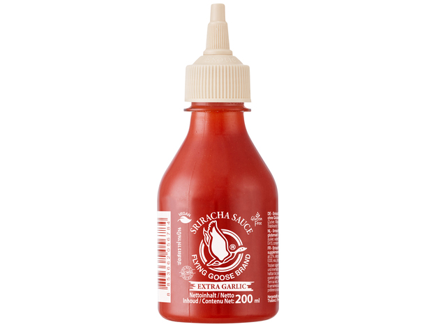 Sriracha Chilisaus met Knoflook no MSG